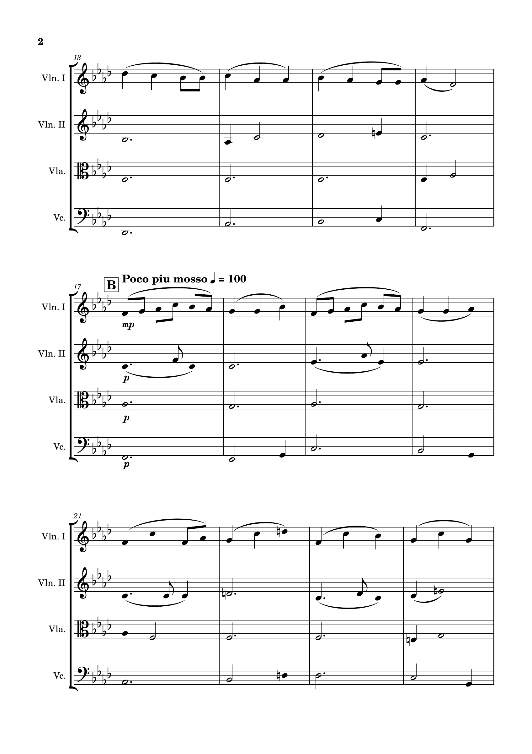 Rondo in F Minor — for Strings, score page 2
