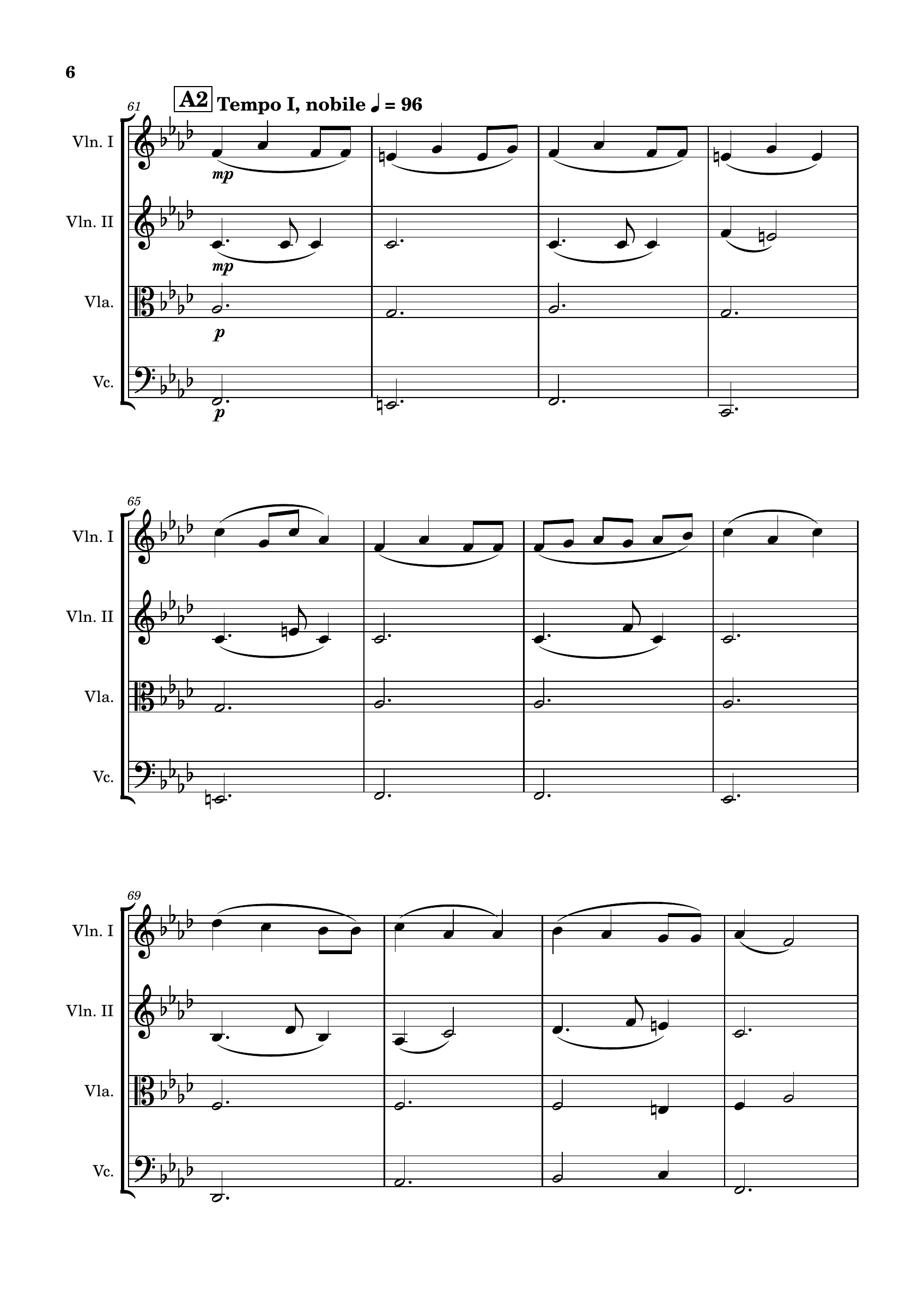 Rondo in F Minor — for Strings, score page 6