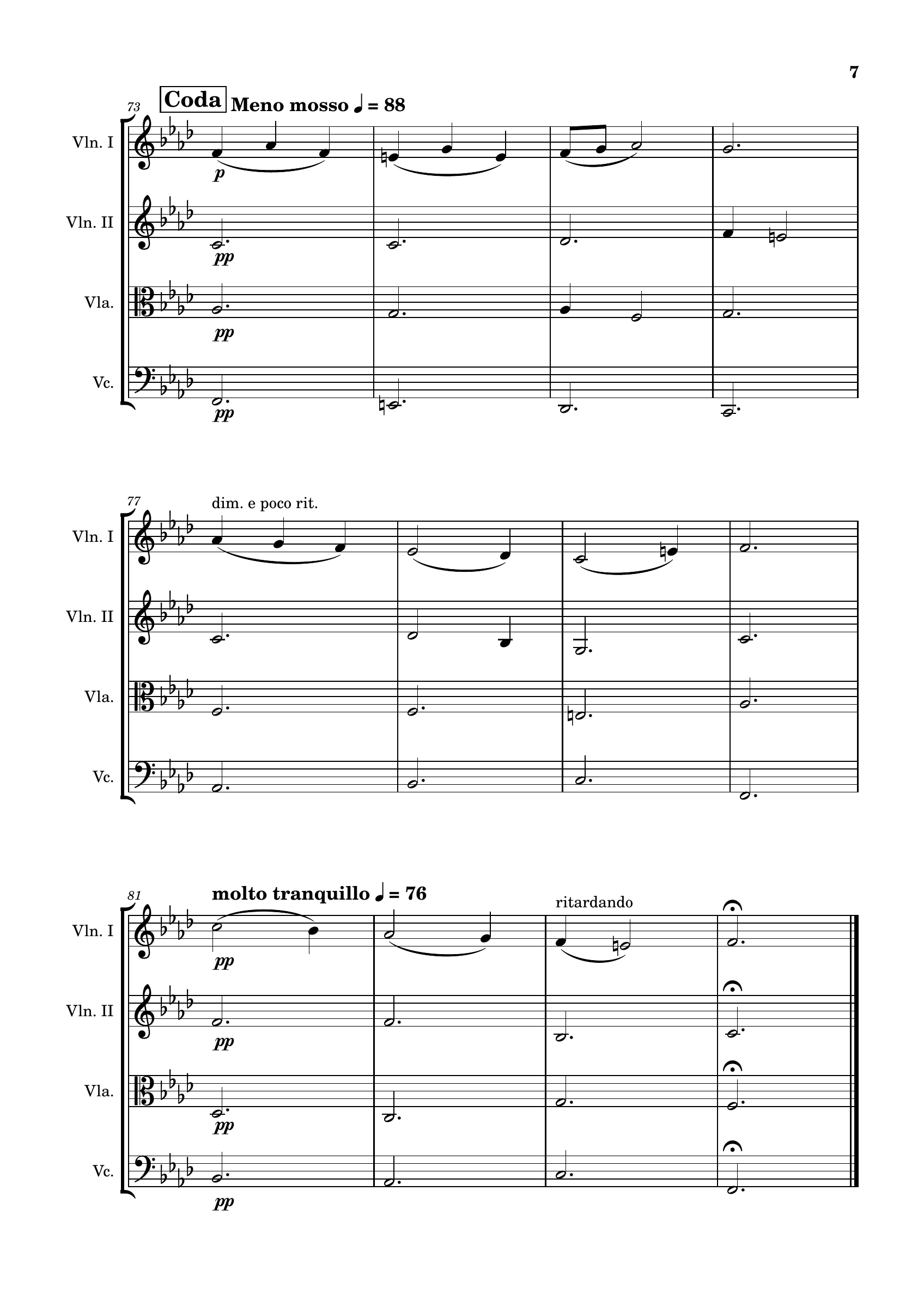 Rondo in F Minor — for Strings, score page 7